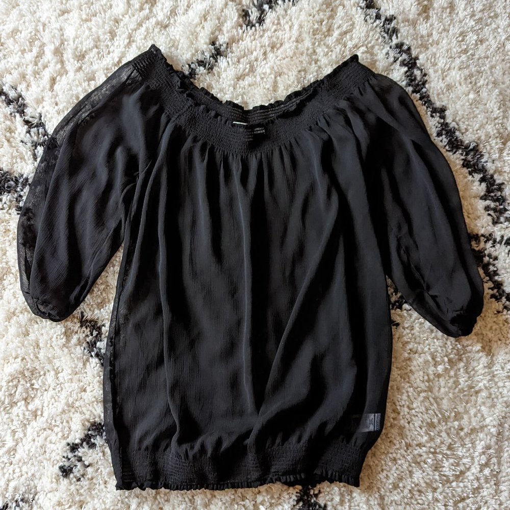 Sheer Black Top